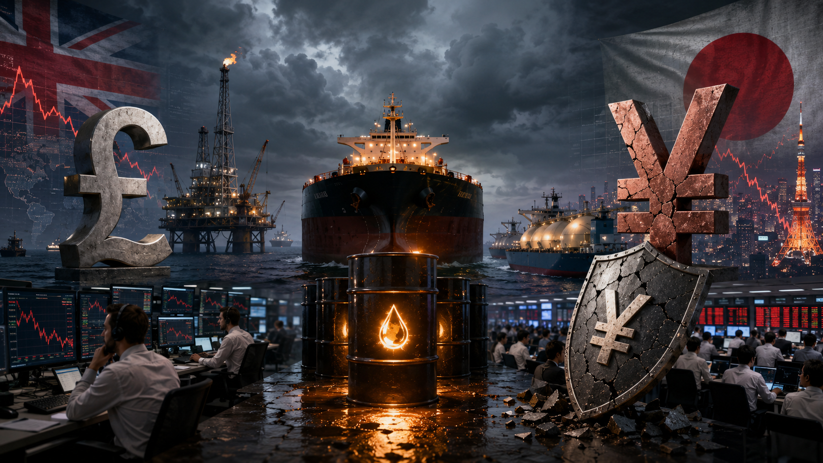 Expensive Oil Is a Common Enemy of the Pound and Yen—but Japan Looks More Exposed
