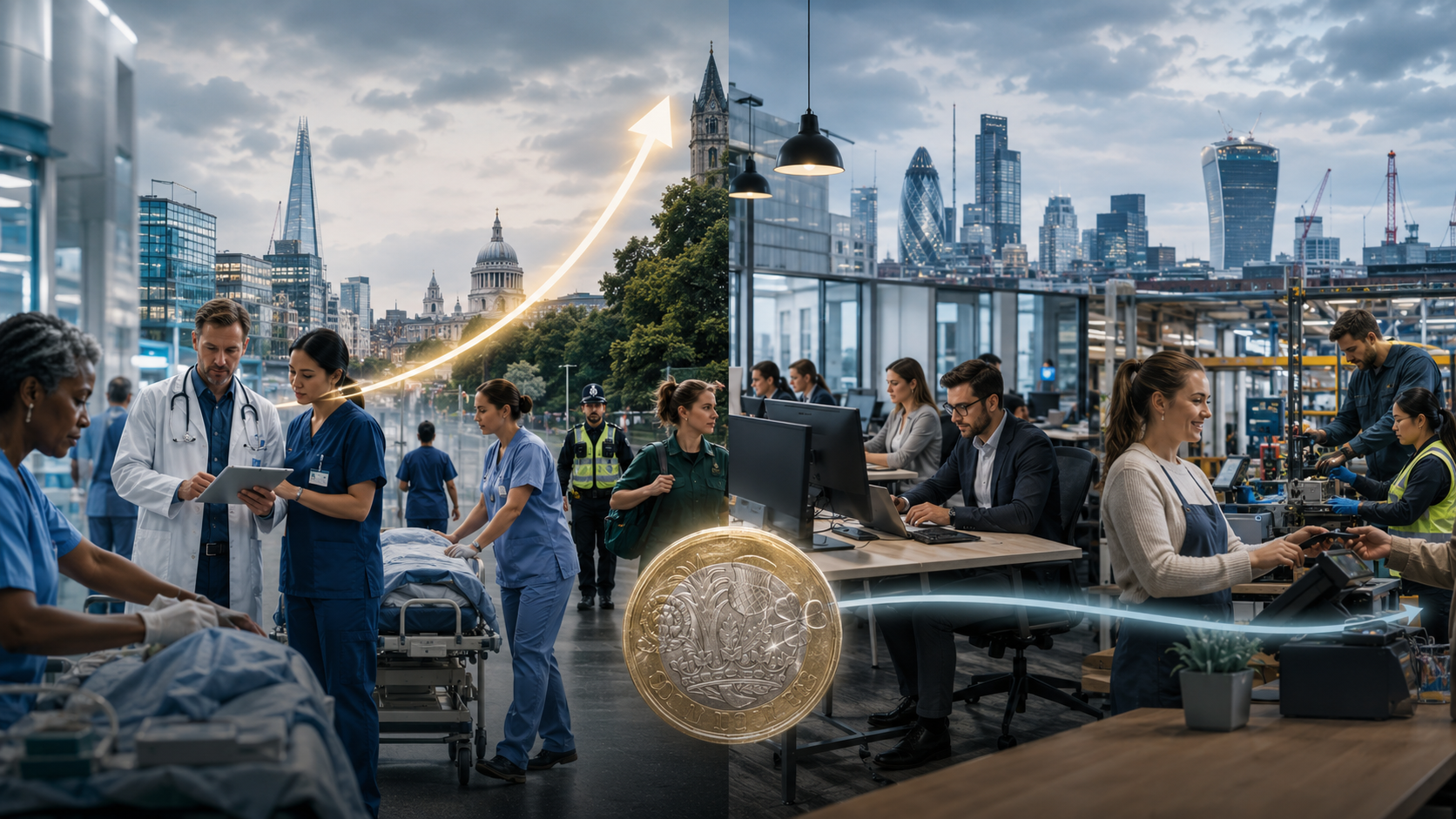 UK Pay Splits in Two: Public Wages Rise 5.5% as Private Pay Slows to 2.9%—What It Means for Sterling