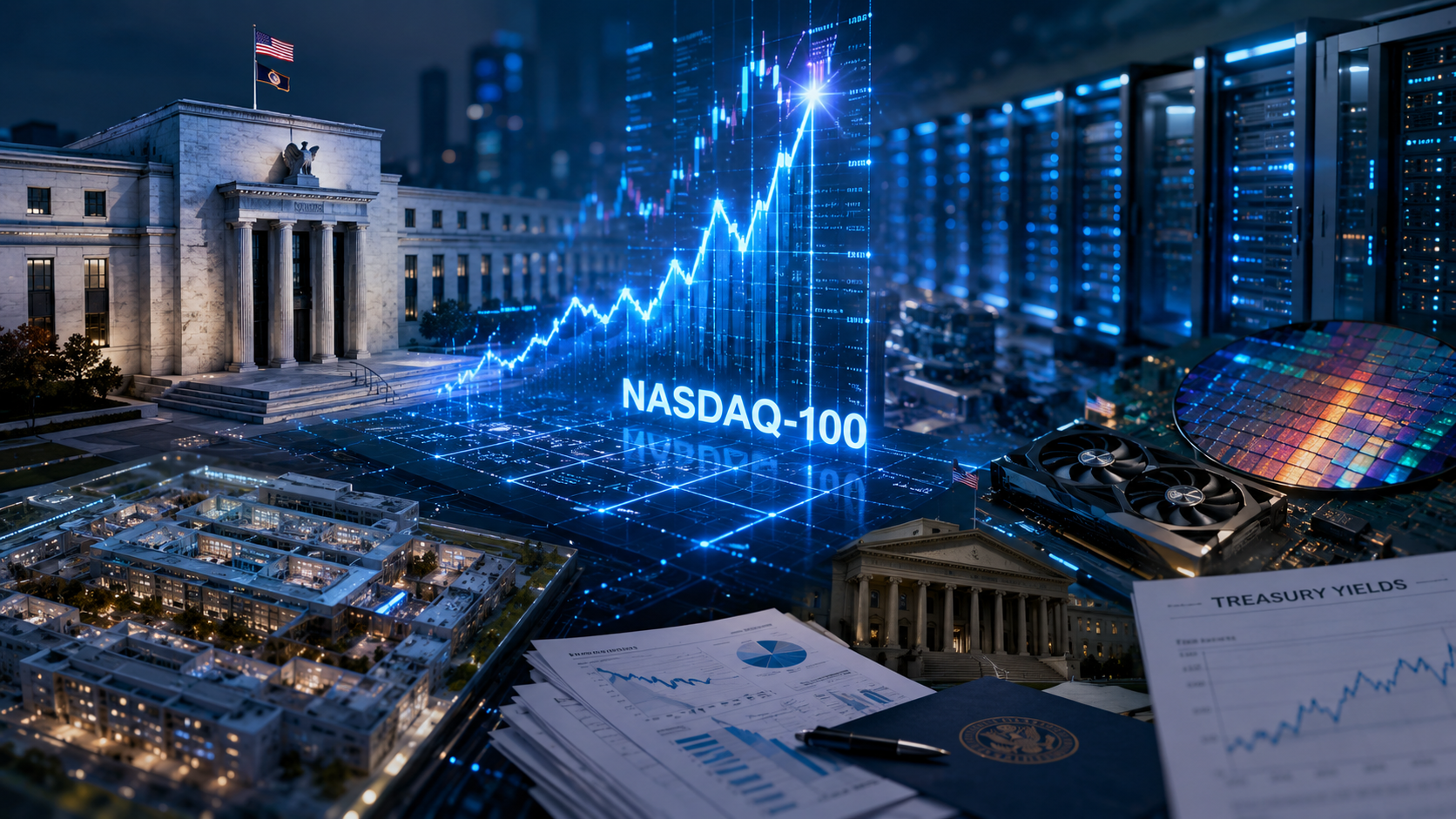 NAS100 Technical Analysis: 28,000 Pivot Faces Fed and Mega-Cap Earnings Risk
