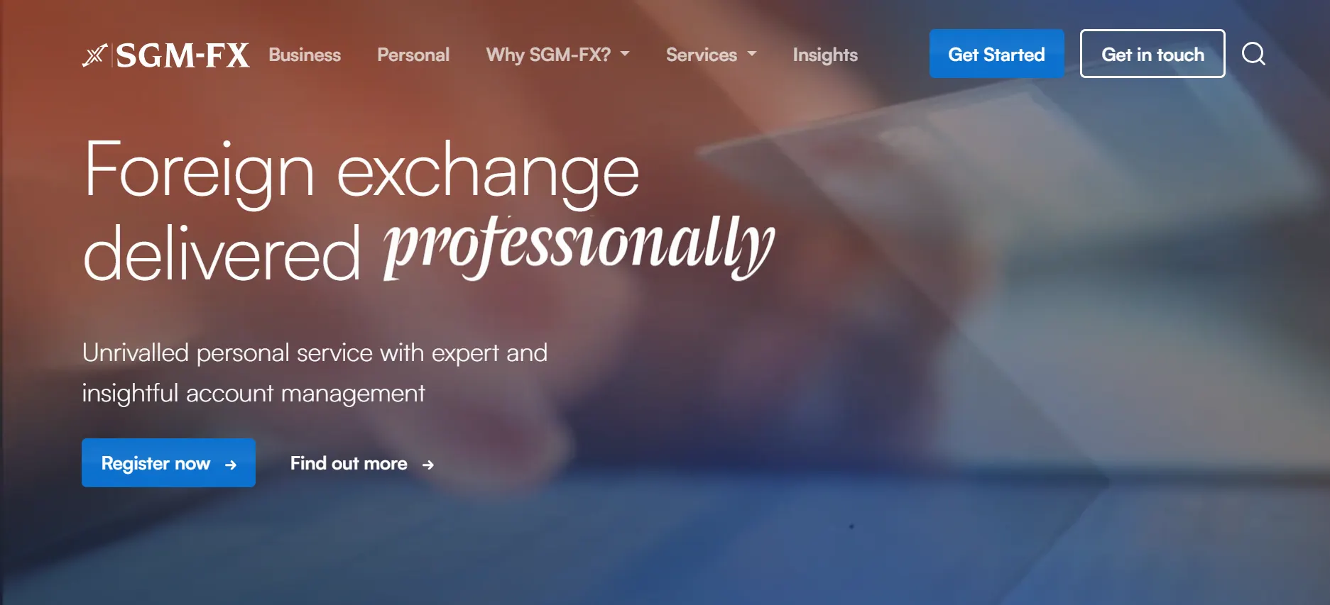 Screenshot website SGM-FX
