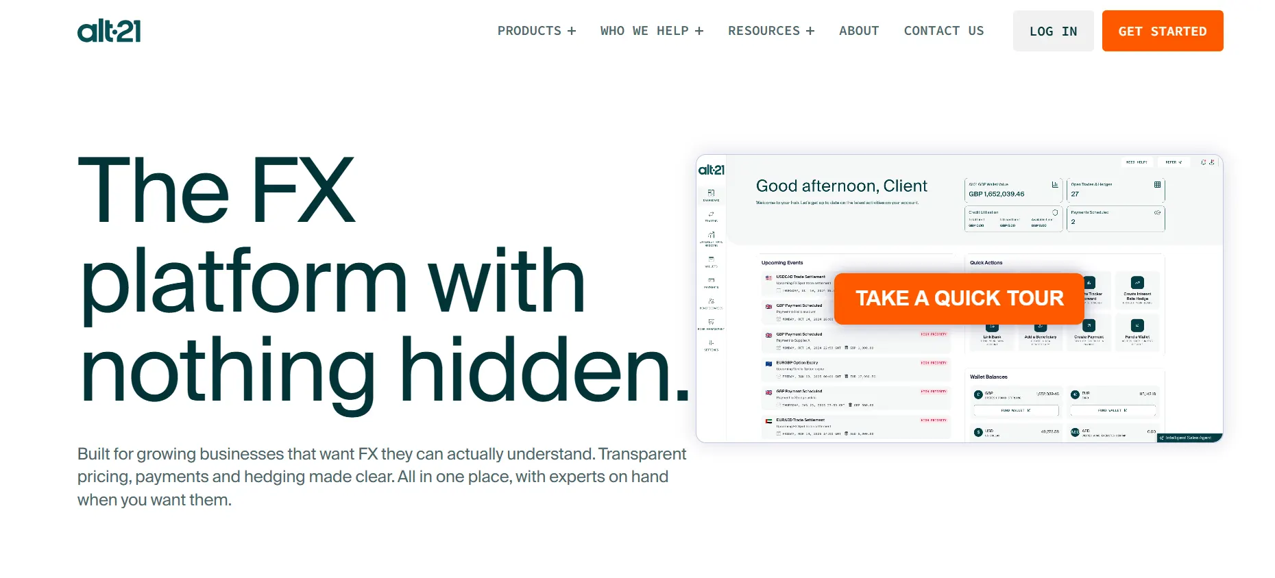 Screenshot website ALT21