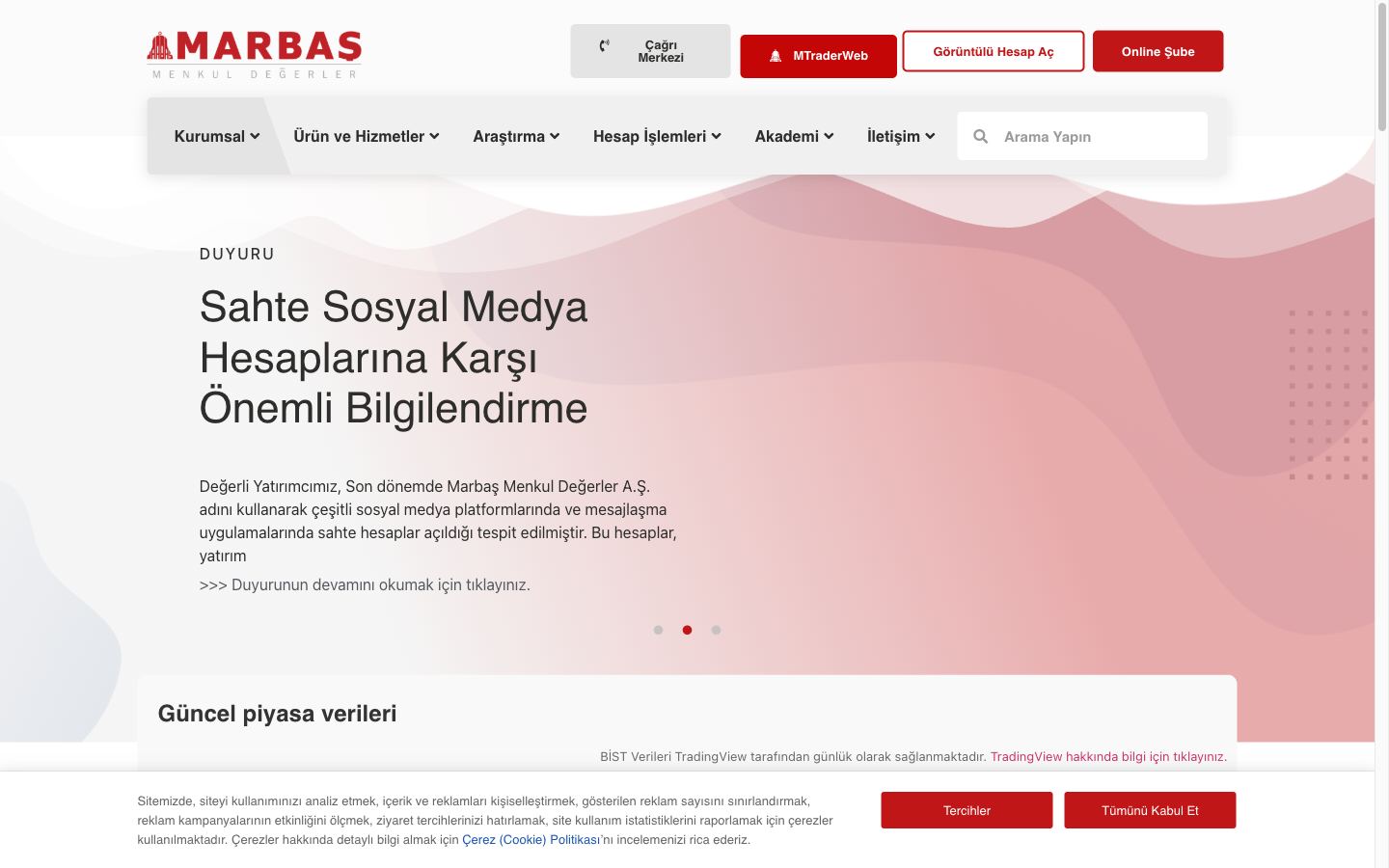 Screenshot website Marbaş FX
